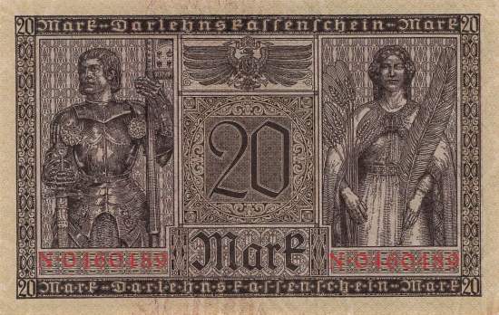 20 Mark Serie N ro 55 1918